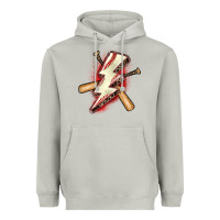 Moon Dust baseball lightning bolt Heavyweight Hoodie - Zillion Design Studio