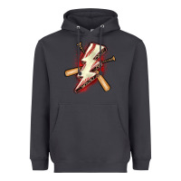 Smoke baseball lightning bolt Heavyweight Hoodie - Zillion Design Studio