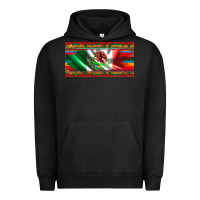Pigment Black mexico flag serape roses leopard and glitter licanse plate Urban Hoodie - Artiststas