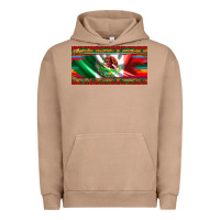 Pigment Burro mexico flag serape roses leopard and glitter licanse plate Urban Hoodie - Artiststas