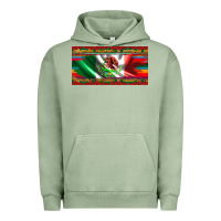 Pigment Oil Green mexico flag serape roses leopard and glitter licanse plate Urban Hoodie - Artiststas