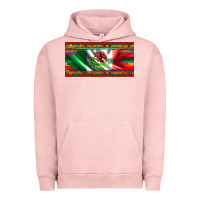 Pigment Salmon mexico flag serape roses leopard and glitter licanse plate Urban Hoodie - Artiststas