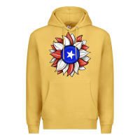 Antique Gold sunflower puerto rico flag Premium Hoodie - JahusDesignShop