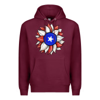 Burgundy sunflower puerto rico flag Premium Hoodie - JahusDesignShop