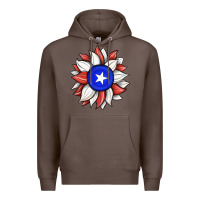 Coffee sunflower puerto rico flag Premium Hoodie - JahusDesignShop