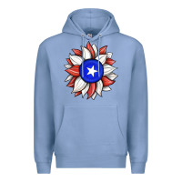 Colony Blue sunflower puerto rico flag Premium Hoodie - JahusDesignShop