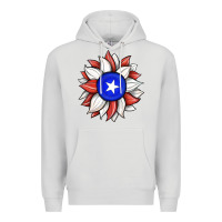 Dove Grey sunflower puerto rico flag Premium Hoodie - JahusDesignShop