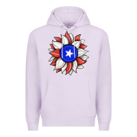 Lilac sunflower puerto rico flag Premium Hoodie - JahusDesignShop