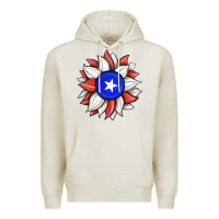 Oatmeal Heather sunflower puerto rico flag Premium Hoodie - JahusDesignShop