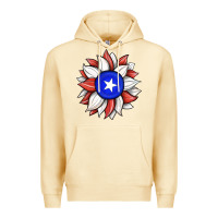 Pina Colada sunflower puerto rico flag Premium Hoodie - JahusDesignShop