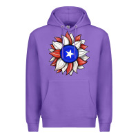 Purple sunflower puerto rico flag Premium Hoodie - JahusDesignShop