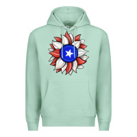 Seafoam sunflower puerto rico flag Premium Hoodie - JahusDesignShop