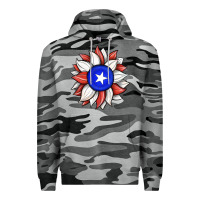 Slate Camo sunflower puerto rico flag Premium Hoodie - JahusDesignShop