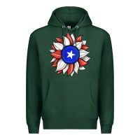 Sports Green sunflower puerto rico flag Premium Hoodie - JahusDesignShop