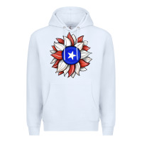 White sunflower puerto rico flag Premium Hoodie - JahusDesignShop