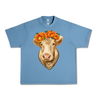 Pebble Blue Charolais Cow Urban Heavy Tee - RanaPortraitStore