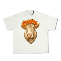 Pistachio Charolais Cow Urban Heavy Tee - RanaPortraitStore