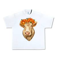 White Charolais Cow Urban Heavy Tee - RanaPortraitStore