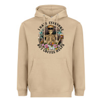 Mushroom I Hate Everyone But Coffee Helps With Flowers Heavyweight Hoodie - RanaPortraitStore