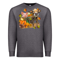 Charcoal Heather fall farm animals Premium Sweatshirt - Zillion Design Studio