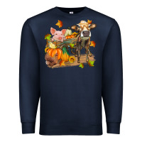 Navy fall farm animals Premium Sweatshirt - Zillion Design Studio