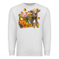 Oatmeal Heather fall farm animals Premium Sweatshirt - Zillion Design Studio