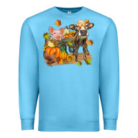 Ocean Blue fall farm animals Premium Sweatshirt - Zillion Design Studio