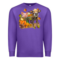 Purple fall farm animals Premium Sweatshirt - Zillion Design Studio