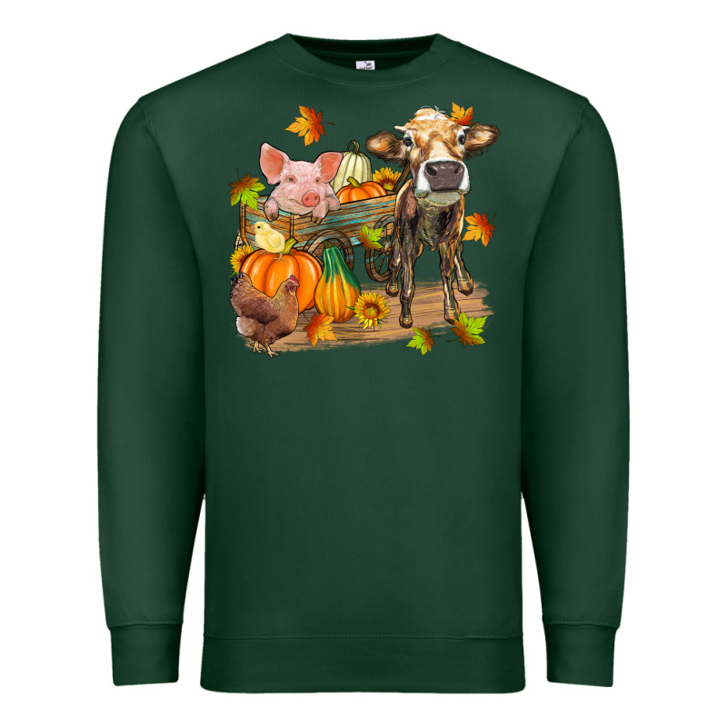 Fall Farm Animals Premium Sweatshirt by Zillion Design Studio | Teevron