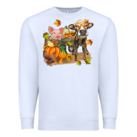 White fall farm animals Premium Sweatshirt - Zillion Design Studio