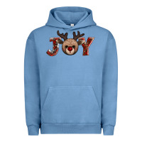 Pigment Pebble Blue joy reindeer Urban Hoodie - AdoDesignShop