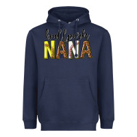 Navy ballpark nana with leopard Heavyweight Hoodie - texasbilliewilder