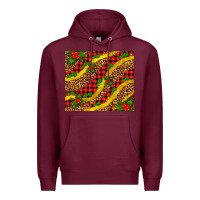 Burgundy merry with mistletoe Premium Hoodie - AdoDesignShop