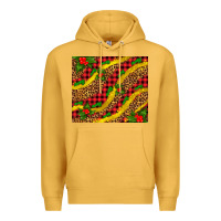 Mustard merry with mistletoe Premium Hoodie - AdoDesignShop