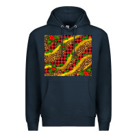 Navy merry with mistletoe Premium Hoodie - AdoDesignShop