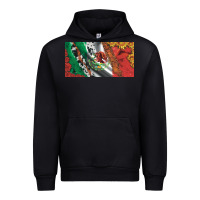 Black mexico flag cowhide leopard sunflower and roses licanse  plate Urban Hoodie - Artiststas