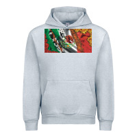 Heather Grey mexico flag cowhide leopard sunflower and roses licanse  plate Urban Hoodie - Artiststas