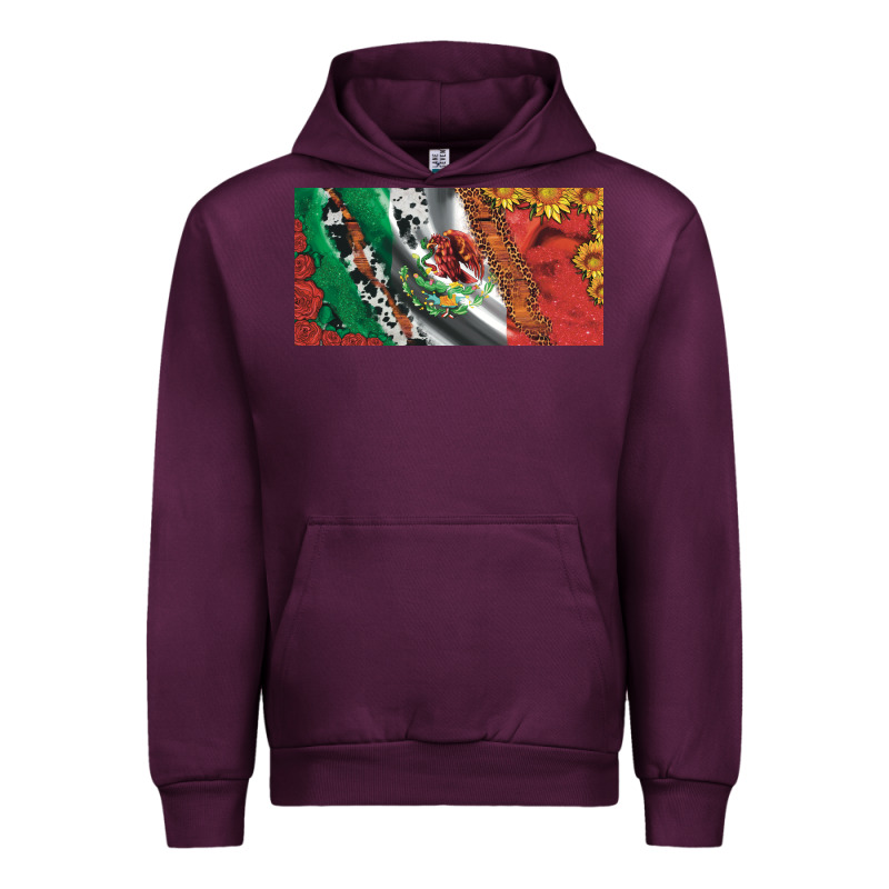 Mexico Flag Cowhide Leopard Sunflower And Roses Licanse  Plate Urban Hoodie by Artiststas | Teevron