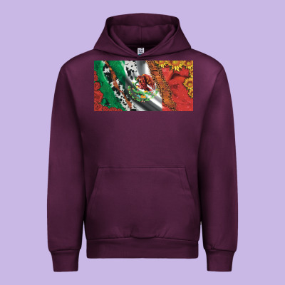 Mexico Flag Cowhide Leopard Sunflower And Roses Licanse  Plate Urban Hoodie Designed By Artiststas
