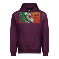 Mauve Wine mexico flag cowhide leopard sunflower and roses licanse  plate Urban Hoodie - Artiststas