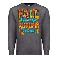 Charcoal Heather fall breeze autumn leaves Premium Sweatshirt - Zillion Design Studio
