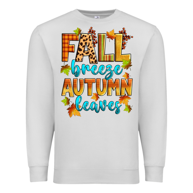 Fall Breeze Autumn Leaves Premium Sweatshirt by Zillion Design Studio | Teevron