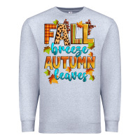 Heather Grey fall breeze autumn leaves Premium Sweatshirt - Zillion Design Studio