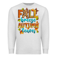 Oatmeal Heather fall breeze autumn leaves Premium Sweatshirt - Zillion Design Studio
