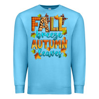 Ocean Blue fall breeze autumn leaves Premium Sweatshirt - Zillion Design Studio