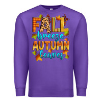 Purple fall breeze autumn leaves Premium Sweatshirt - Zillion Design Studio