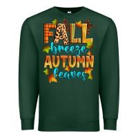 Sports Green fall breeze autumn leaves Premium Sweatshirt - Zillion Design Studio