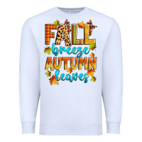 White fall breeze autumn leaves Premium Sweatshirt - Zillion Design Studio
