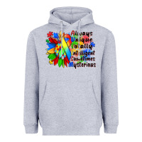 Heather Grey always unique totally intelligent sometimes myster Heavyweight Hoodie - Zillion Design Studio