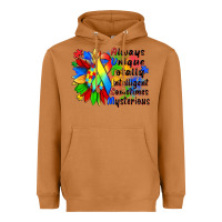 Always Unique Totally Intelligent Sometimes Myster Heavyweight Hoodie | Teevron